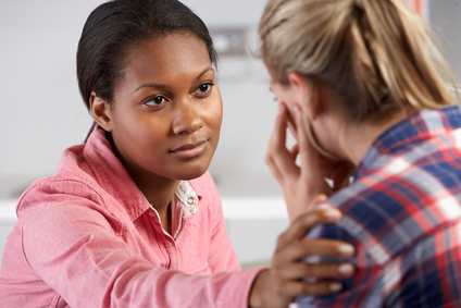 Teenage girl visits doctors office